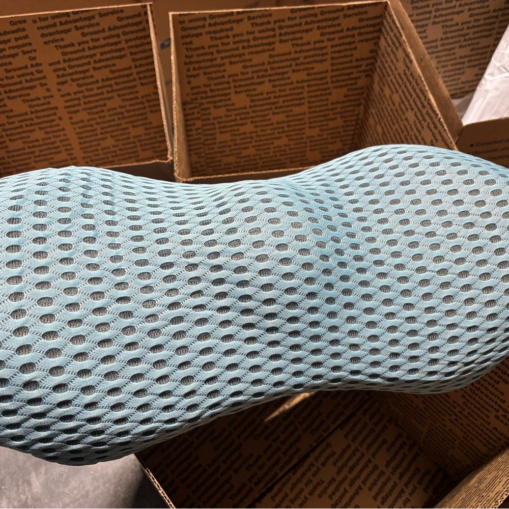 Gray lumbar pillow